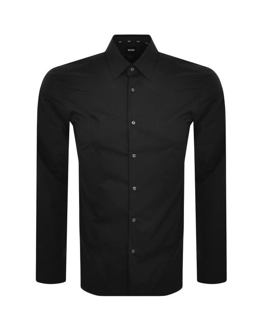 BOSS BUSINESS Black Boss H Joe Kent Long Sleeved Shirt for men