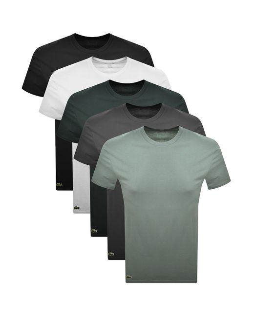 Lacoste Green Slim Fit 5 Pack T Shirts for men