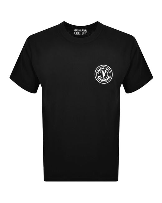 Versace Jeans Black Couture Logo T Shirt for men