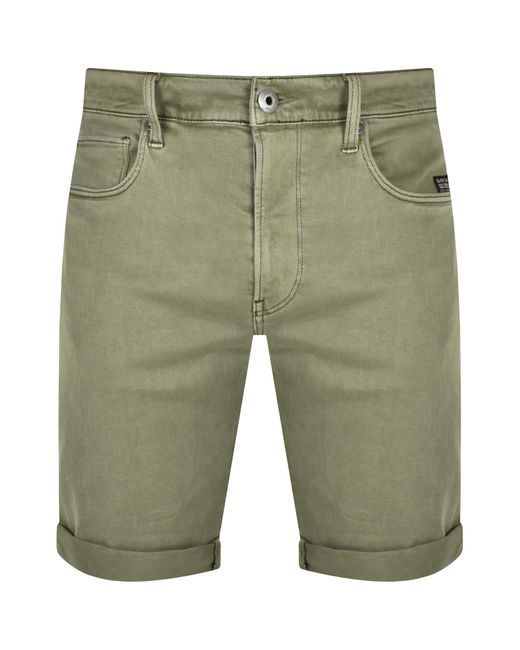 G-Star RAW Green Raw 3301 Slim Shorts for men