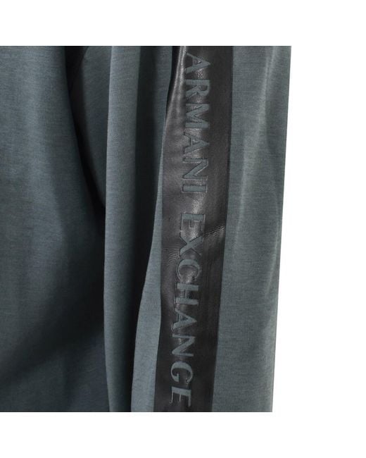 ARMANI EXCHANGE Blue Full Zip Logo Sweatshirt for men