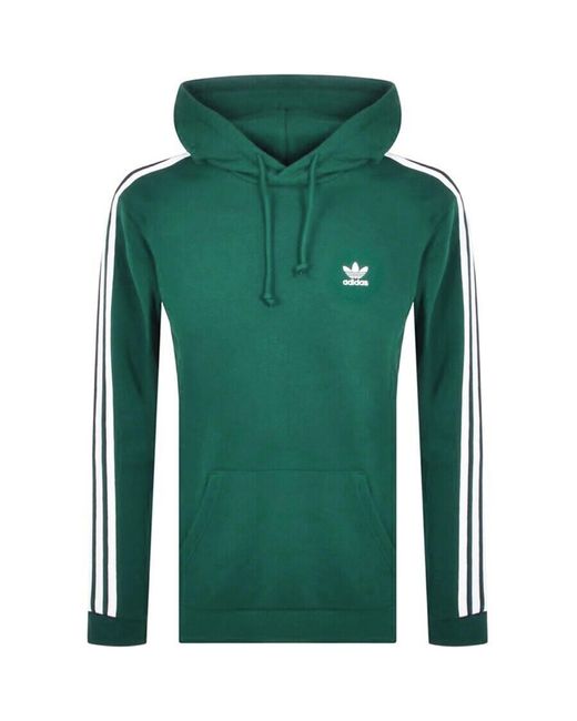 adidas 3 stripe hoodie green