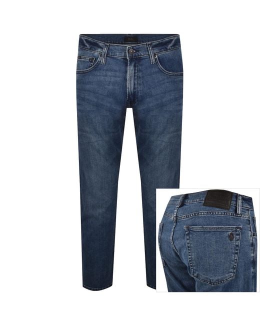 Ralph Lauren Blue Parkside Tapered Fit Mid Jeans for men
