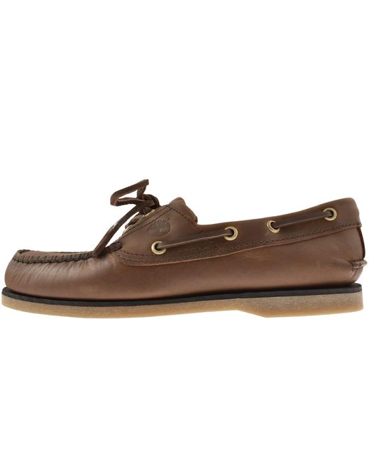 Timberland Brown Classic Boat Shoes for men
