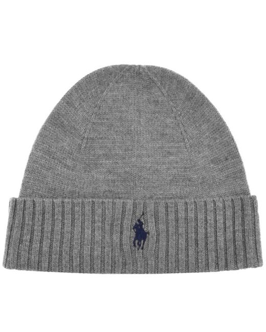 Ralph Lauren Gray Beanie Hat for men