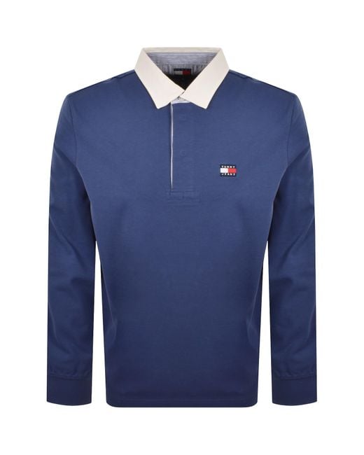 Tommy Hilfiger Blue Badge Rugby Shirt for men