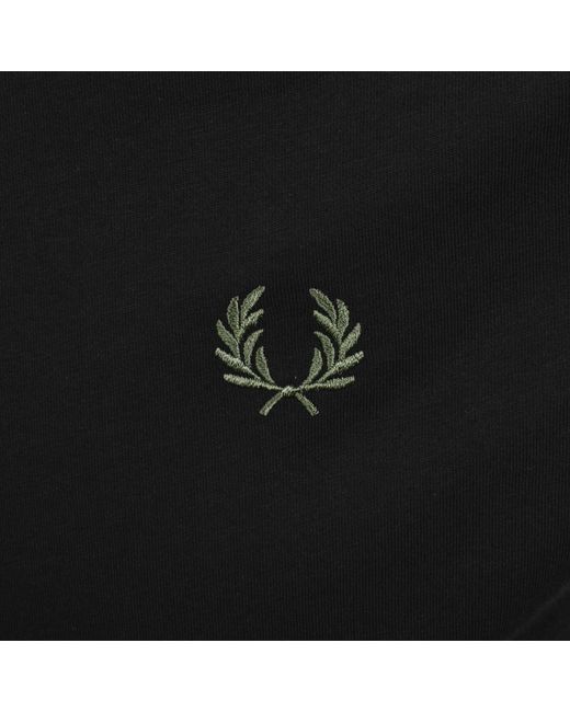 Fred Perry Black Twin Tipped T Shirt for men
