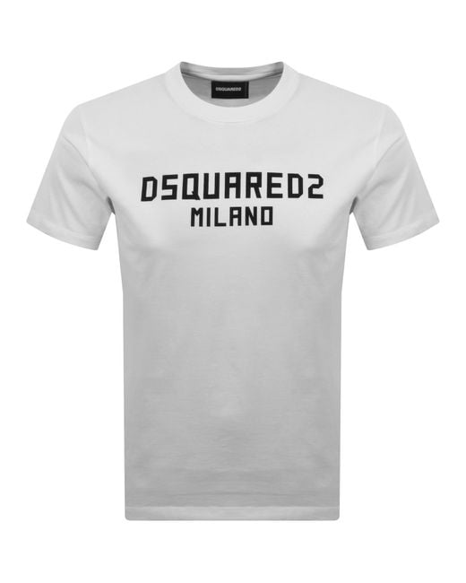 DSquared² Gray Logo Cool Fit T Shirt for men