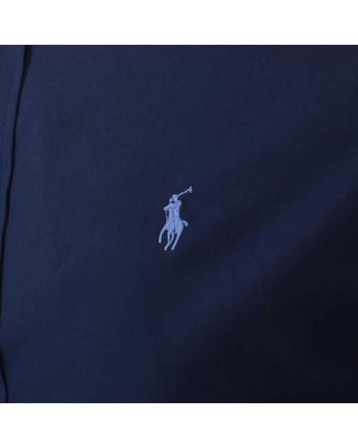 Ralph Lauren Blue Long Sleeve Slim Fit Shirt for men