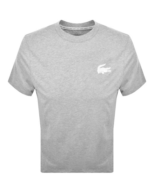 Lacoste Gray Loungewear Logo T Shirt Marl for men