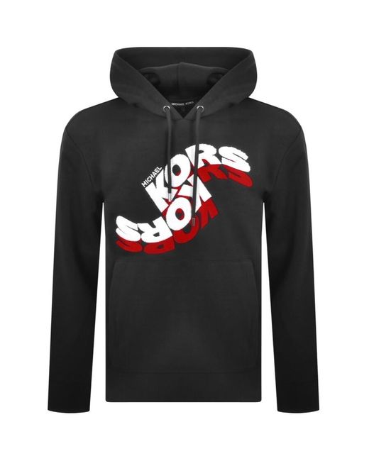 Michael Kors Black Wave Logo Hoodie for men