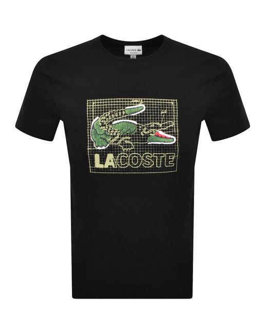 Lacoste Black Crew Neck T Shirt for men