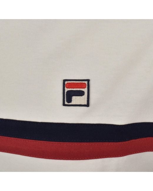 Fila Gray Fila Rosario Terry Stripes T Shirt Off for men