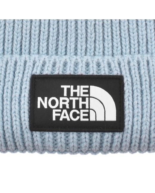 The North Face Blue Logo Beanie Hat for men