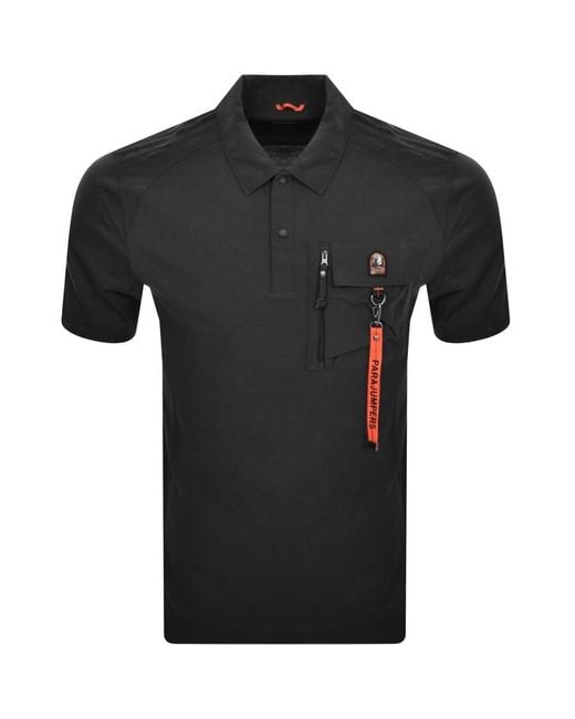 Parajumpers Black Rescue Polo T Shirt for men