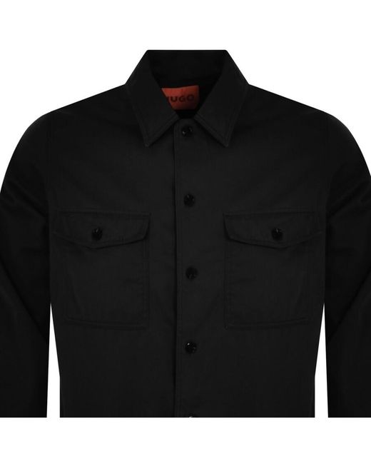 HUGO Black Enalu Overshirt Jacket for men