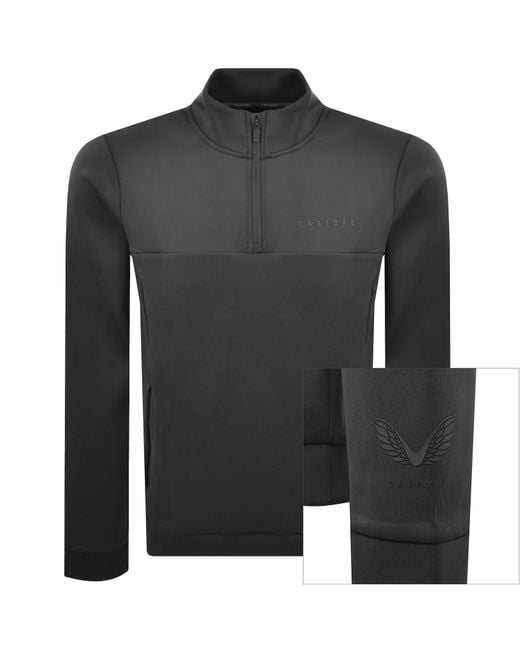 Castore Black Scuba Quarter Zip Sweatshirt for men