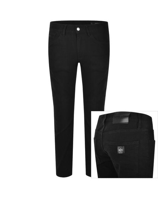 ARMANI EXCHANGE Black J14 Skinny Fit Jeans for men
