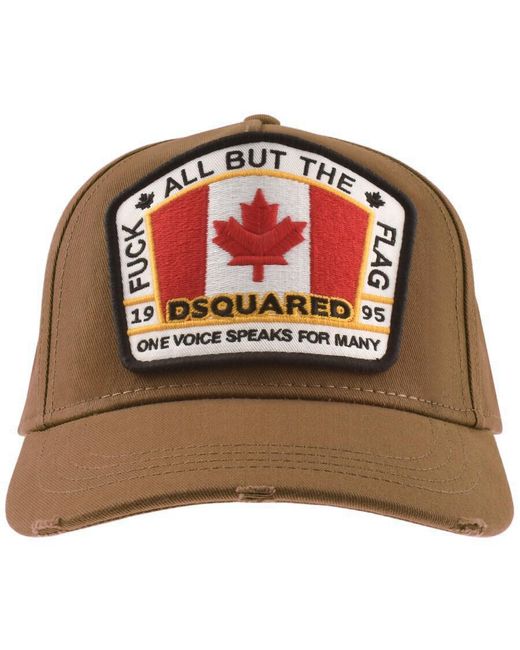 DSquared² Brown Canada Patch Baseball Cap for men