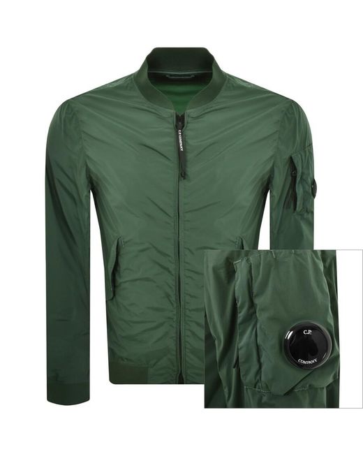 C P Company Green Cp Company Nycra R Bomber Jacket for men