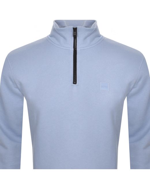 Boss Blue Boss Zetrust Half Zip Sweatshirt for men
