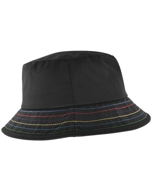 Paul Smith Black Bucket Hat Blue for men