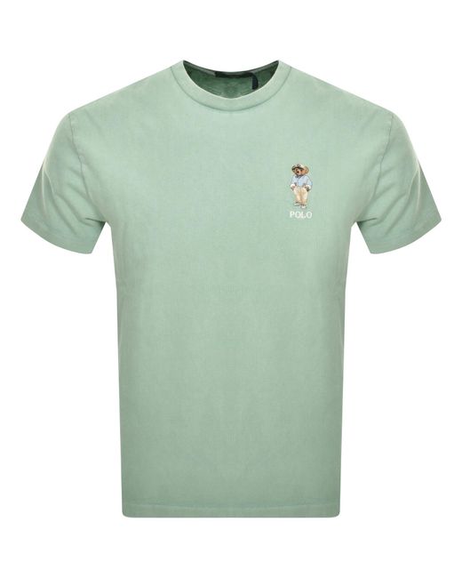 Ralph Lauren Green Crew Neck Classic Fit T Shirt for men