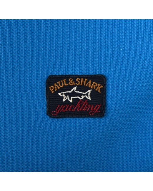 Paul & Shark Blue Paul And Shark Short Sleeved Polo T Shirt for men