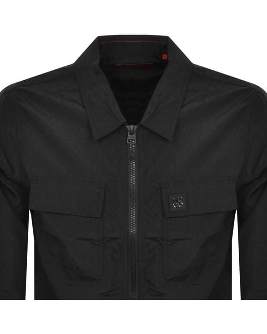 HUGO Black Emalo Overshirt Jacket for men