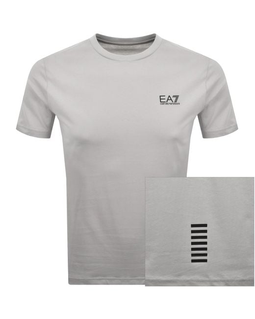 EA7 Gray Emporio Armani Logo T Shirt for men