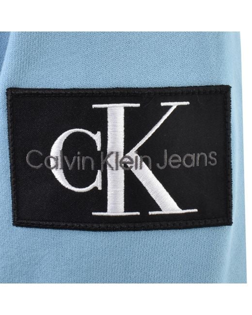 Calvin Klein Blue Jeans Badge Hoodie for men