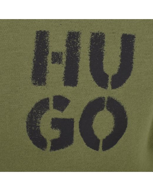 HUGO Green Spray Logo Sweatshirt for men