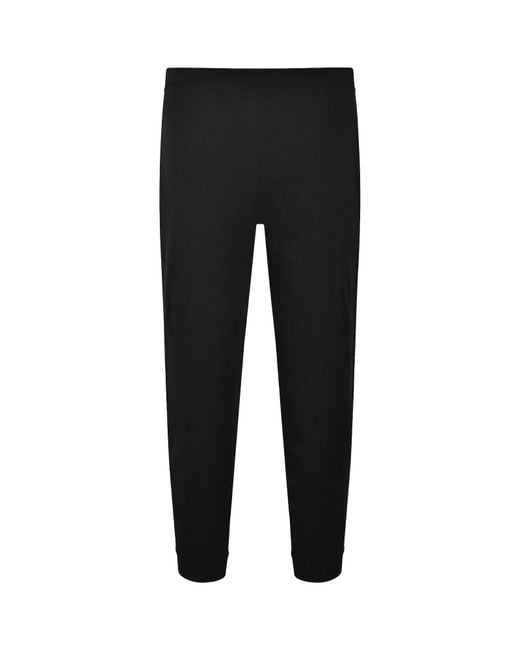 HUGO Black Austin Waffle Joggers for men