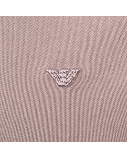 Armani Pink Emporio Short Sleeved Polo T Shirt for men