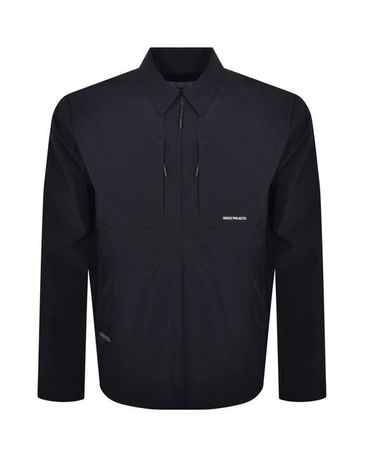Norse Projects Blue Jens Gore Tex Overshirt for men