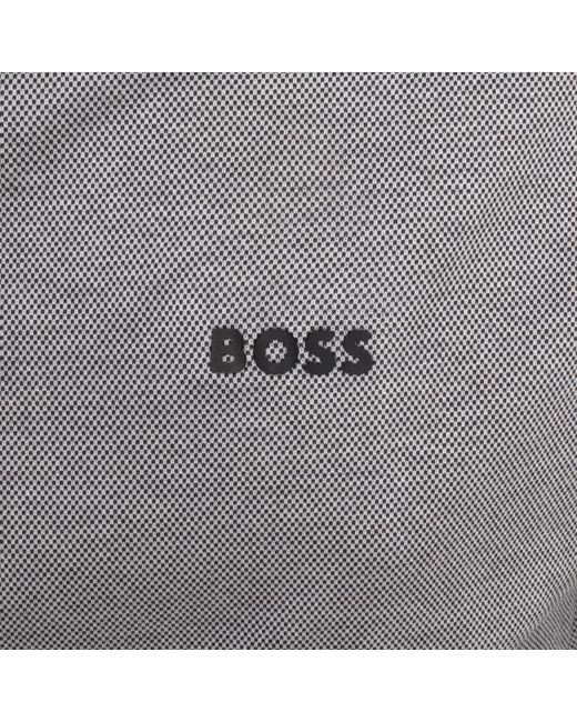 Boss Gray Boss Motion Short Sleeve Shirt for men