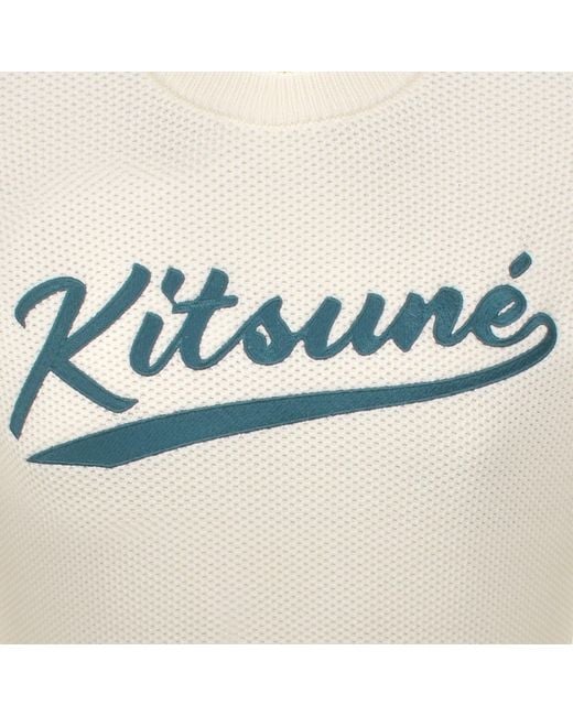 Maison Kitsuné Gray Logo Knit Jumper for men
