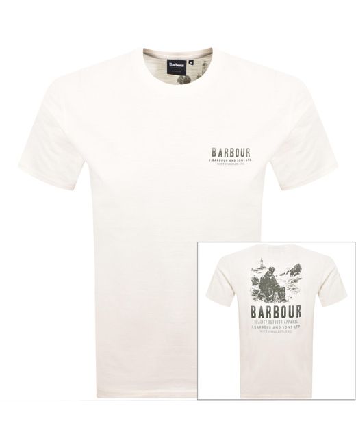 Barbour Glencorse Graphic T Shirt Whisper in White for Men Lyst UK