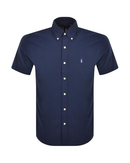 Ralph Lauren Blue Short Sleeve Shirt for men