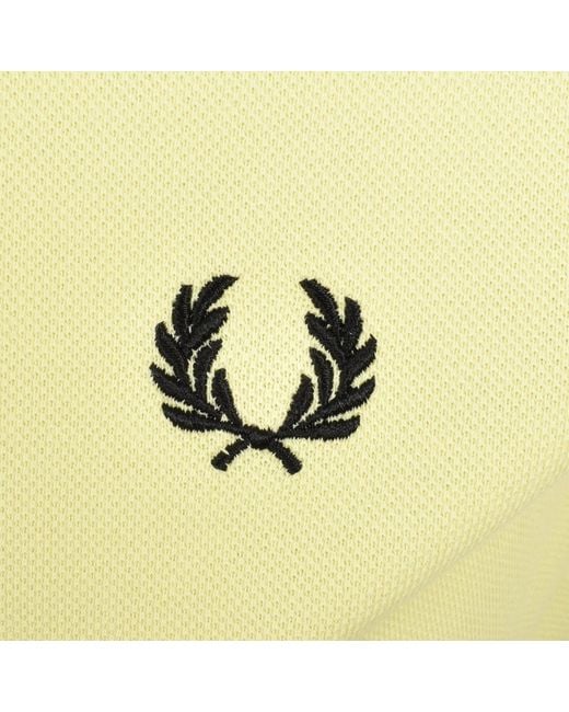 Fred Perry Yellow Twin Tipped Polo T Shirt for men