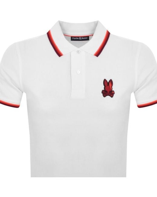 Psycho Bunny White Apple Valley Polo T Shirt for men