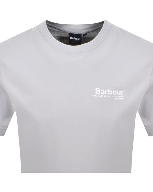 Barbour Gray Windfell Graphic T Shirt for men