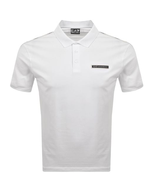 EA7 White Emporio Armani Polo T Shirt for men