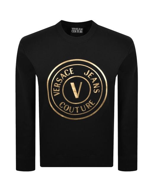 Versace Jeans Black Couture Logo Sweatshirt for men