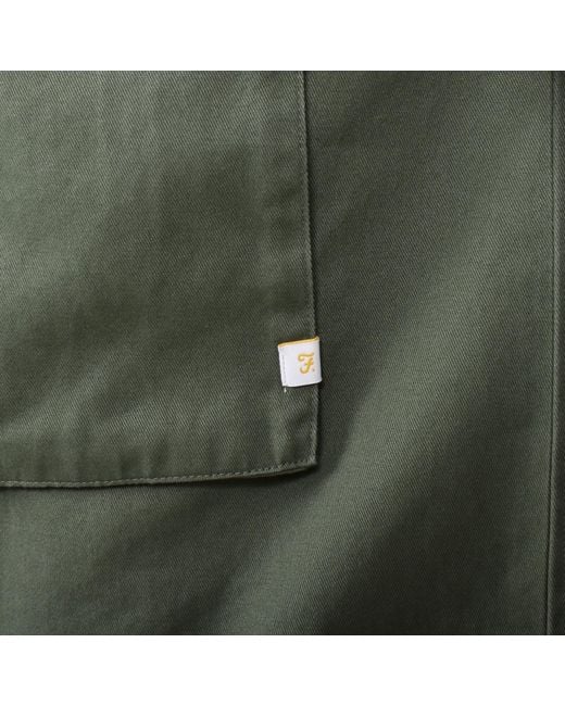 Farah Green Farah Murphy Long Sleeve Overshirt for men