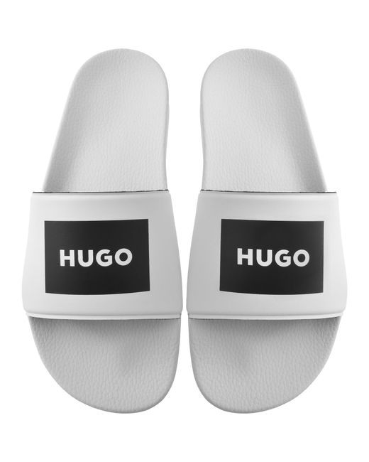 HUGO White Timein Sliders Open for men
