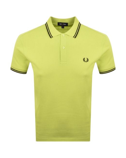 Fred Perry Green Twin Tipped Polo T Shirt for men