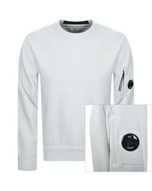 C P Company White Cp Company Diagonal Sweatshirt for men