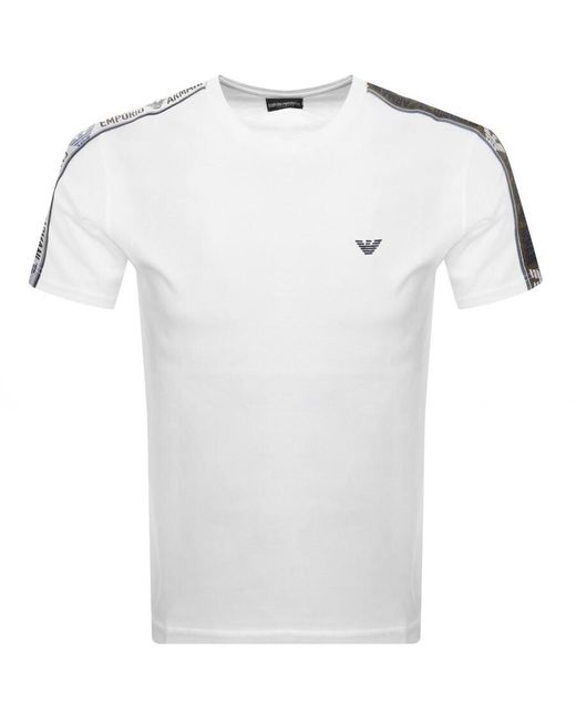 Armani White Emporio Logo T Shirt for men