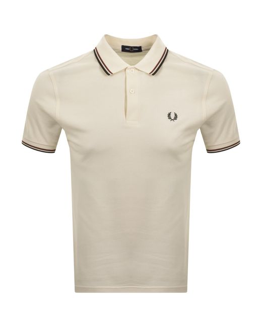 Fred Perry Natural Twin Tipped Polo T Shirt for men